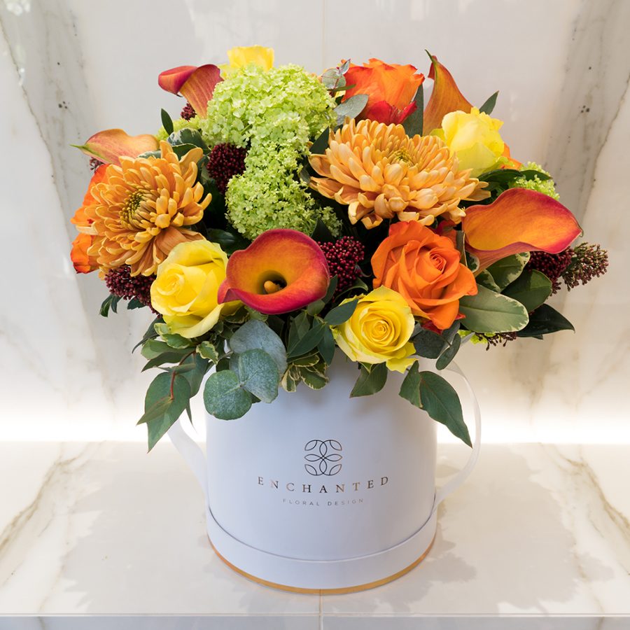 Citrus Burst - Hat Box - Enchanted Floral Design