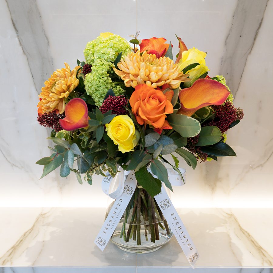 Citrus Burst - Vase Enchanted Floral Design