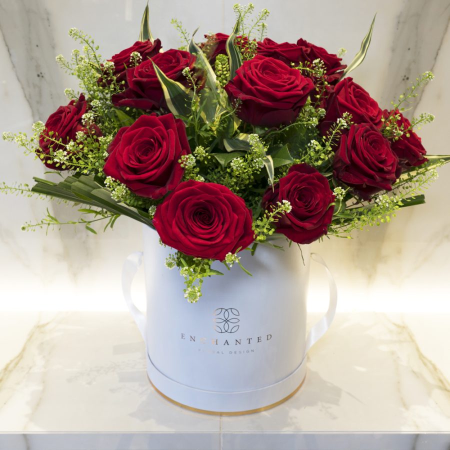 Passion - Hat Box - Enchanted Floral Design